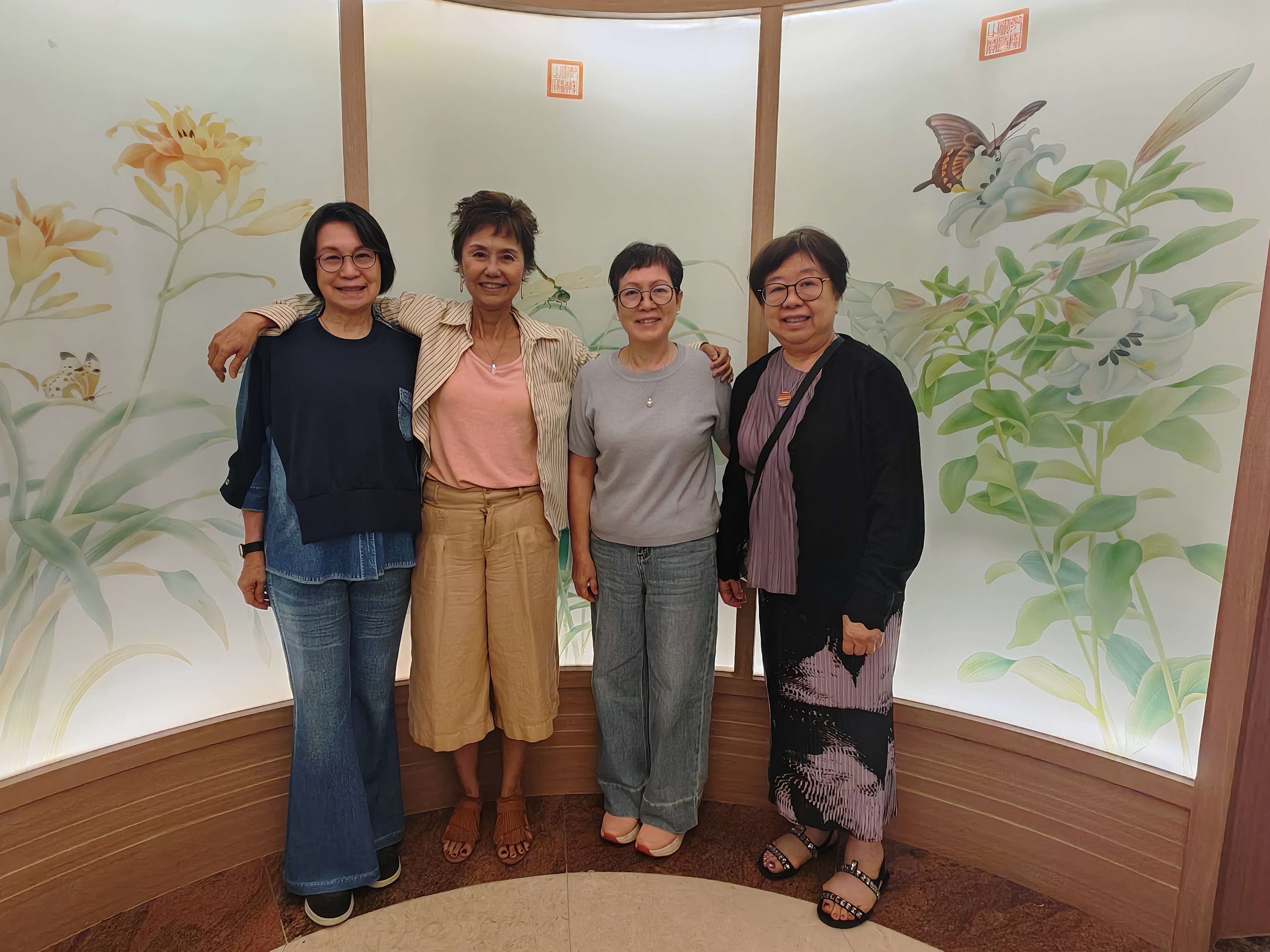 七十年代羽毛球女子隊（林麗兒、何倩芝、鄭雪敏和袁麗嫦）